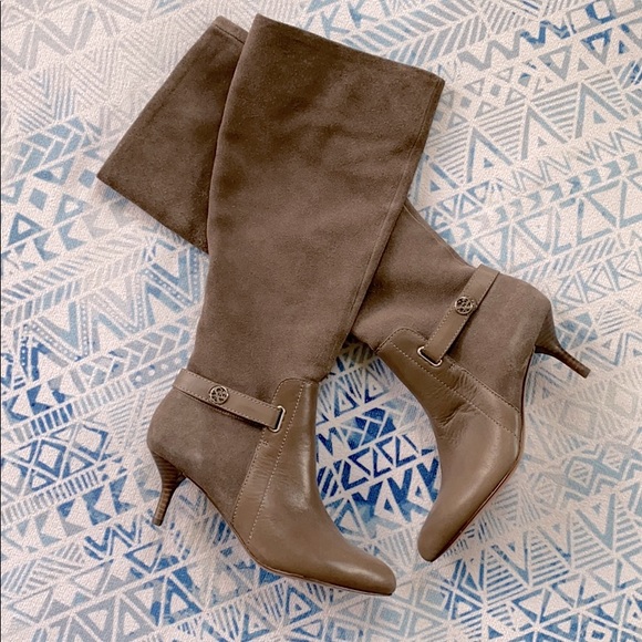 Coach Taupe Suede Fara Boots